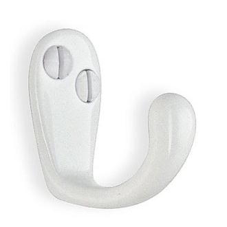 Smedbo BX245 1 1/2 in. Single Coat Hook in White from the Classic Collection